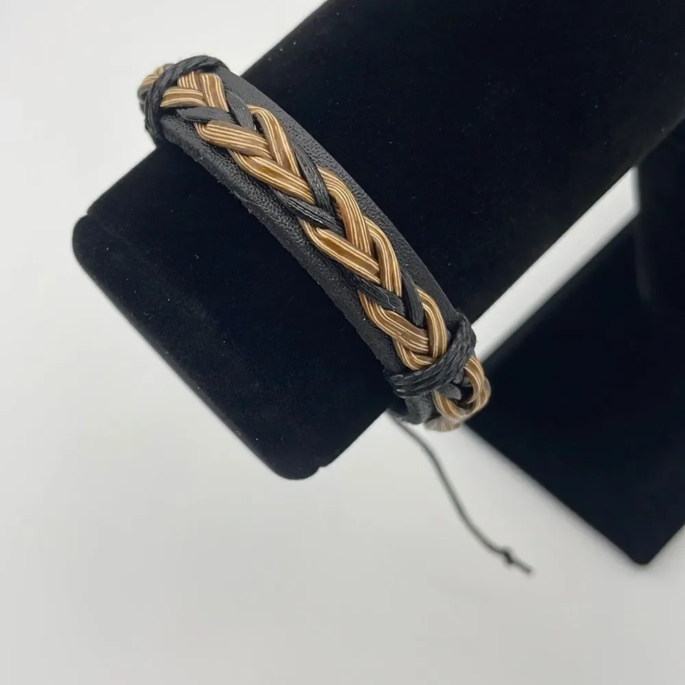 MEN'S VEGAN Leather Braided Bracelet